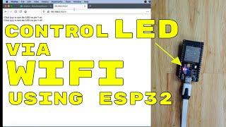 ESP32 WIFI LED CONTROL - HOW TO CONTROL LED VIA WEB BROWSER URL - SimpleWiFiServer Example