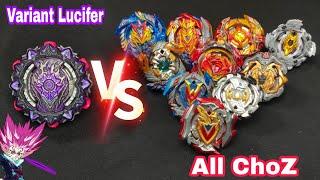 Variant Lucifer vs All ChoZTurbo Beyblade Battle 