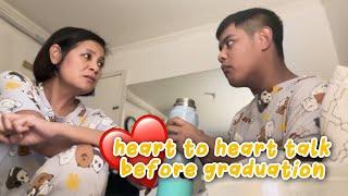 HEART TO HEART TALK BEFORE GRADUATION  CANDY AND QUENTIN  OUR SPECIAL LOVE