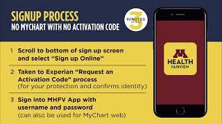 Signing up for the M Health Fairview app without MyChart or an activation code