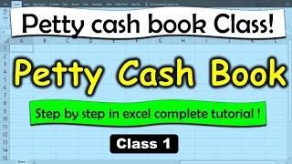 how to maintain petty cash book in MS excel step by step class 1 #exceformulas