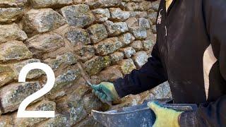 Repointing A Old Stone Wall With Lime Mortar #2