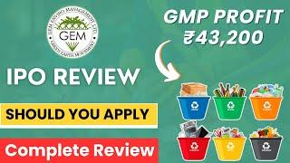 GEM Enviro IPO  GEM Enviro Limited IPO  IPO GMP Today  Review  Analysis