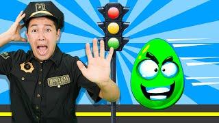 Traffic Light Safety Song  Save the Surprise Eggs  TigiBoo