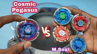 Cosmic Pegasus vs M Seal Fake Beyblades battle   In Hindi