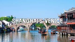 4K  Shanghai Zhujiajiao Ancient Water Town Venice of Shanghai Directly Accessible by Metro