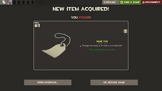team fortress 2 name tag drop