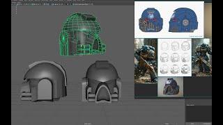 3D Space Marines Concept Modeling  Blocking  #spacemarine #warhammer40k #autodeskmaya