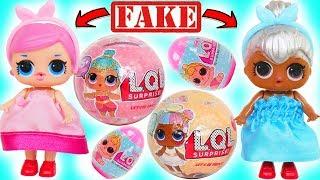 Fake LOL Surprise Dolls Dress Up Transformation + Lil Sisters