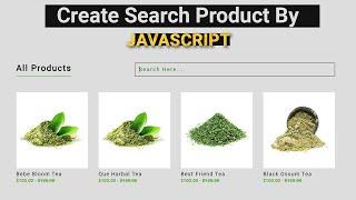 Create Search Bar Or Filter By JavaScript  With Source Code