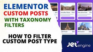 Elementor Custom Post Type With Taxonomy Filter  Filter Custom Post Type  CrocoBlock JetEngine
