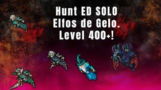 Tibia - Hunt ED SOLO Elfos de Gelo Winter Court. 5.2kkh EXP e 700k de profit  no lvl 400+