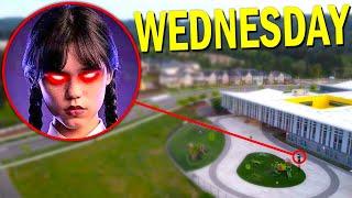 Drone Catches WEDNESDAY ADDAMS At HAUNTED PARK *CURSED WEDNESDAY ADDAMS*