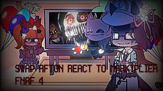 DEATHSWAP AFTON REACT TO MARKIPLIER PLAYING FNAF 4*OLD AU*FNAF Au DEATHSWAP