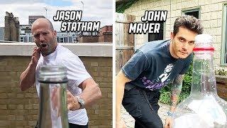 BEST BOTTLE CAP CHALLENGE COMPILATION  feat. Jason Statham John Mayer Max Holloway