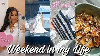 WEEKEND IN MY LIFE New Grad ICU Nurse Wedding Venues Birthday Meal Prep