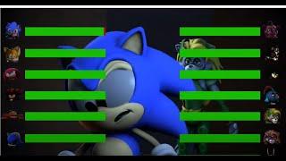 SFM FNaF MARVEL SONIC Security Breach VS PRIME Security breach WITH Healthbars