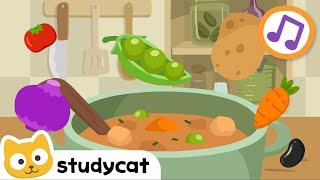 Sopa de Verduras  Vegetable Soup   Canciones para Niños  Aprender Inglés  Studycat