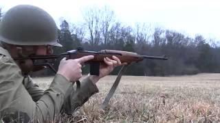 Inland M1 Carbine in action