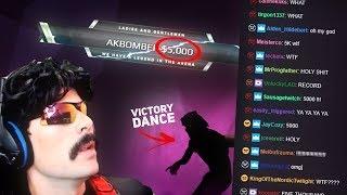 DrDisrespect Gets 5000$ Donation After PUBG Win + Victory Dance
