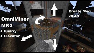 OmniMiner MK3 + Quarry + Elevator SchematicsTutorial - Drill Serie Final - Create Mod v0.4d