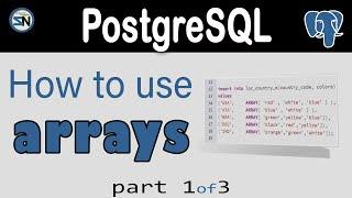 Part 1 How to use the PostgreSQL ARRAY Data type search insert unnest search by index.