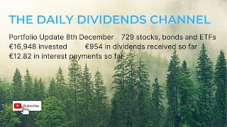 Daily Dividends Portfolio Update 8th December 2023 - 27 dividend payments Bought Pfizer stock