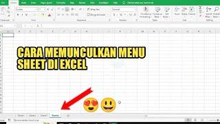 CARA MEMUNCULKAN MENU SHEET DI EXCEL