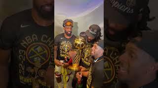 Nuggets veterans Jeff Green DeAndre Jordan & Ish Smith wild out after wining their 1st championship