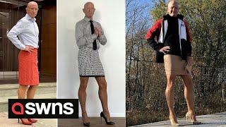 Meet the heterosexual man who wears heels and skirts to the office  SWNS