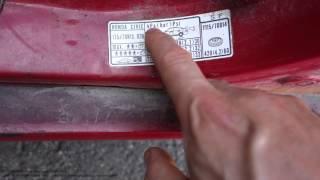 Cara membaca label info tekanan udara ban dan velg Honda
