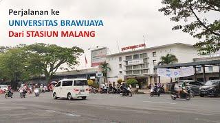 Rute stasiun malang ke Universitas brawijaya