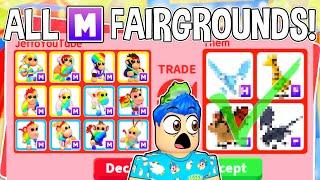 Trading Every *MEGA NEON FAIRGROUND* Pet In Adopt Me Roblox  Adopt Me Trade COMPILATION