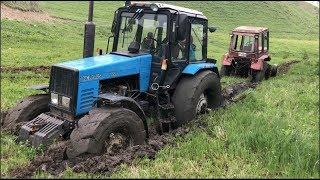 Tractor Belarus in the mud