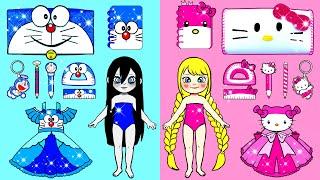 Rumi Dont Feel Self-Pity - Hello Kitty And Doreamon School Supplies  DIY Paper Dolls & Cartoon