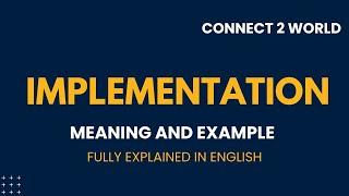 What Does implementation  Means  Meanings And Definitions With implementation  in ENGLISH