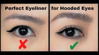 How to PERFECT WINGED EYELINER for Hooded Eyes Beginner Friendly - Soft and Thin Winged Liner