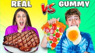 Real vs Gummy food Challenge