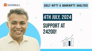 NIFTY and BANKNIFTY Analysis for tomorrow 04 July