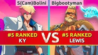 GGST ▰ SCamBolini #5 Ranked Ky vs Bigbootyman445 #5 Ranked Goldlewis. High Level Gameplay