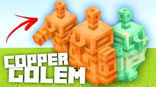 HOW TO SPAWN COPPER GOLEM IN MCPE 1.18 • Copper Golem Minecraft •  Minecraft Copper Golem Addon