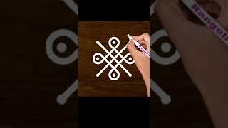 3x3 dots Apartment kolam design  beautiful kolam  Rangoli by Saranya #shorts