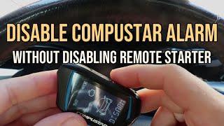 Disable Compustar Alarm without Disabling Remote Starter Compustar CM7000