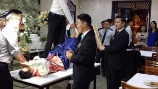 Korean wedding tradition Groom foot beating until the mother in law pays money