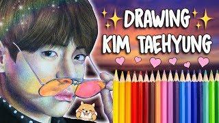 BTS Kim Taehyung V Colored Pencil Drawing