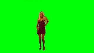 Girl Dancing GREEN SCREEN GREEN BACKGROUND VIDEO