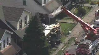 Garbage truck crashes and rolls over in Brighton Heights  WPXI