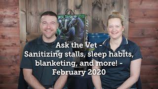 Ask the Vet - Sanitizing stalls sleep habits blanketing and more - February 2020