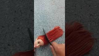 Straightening doll hair short tutorial x