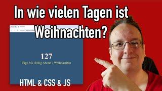 Countdown Wie viele Tage sind es noch bis Weihnachten? HTML & CSS & Javascript